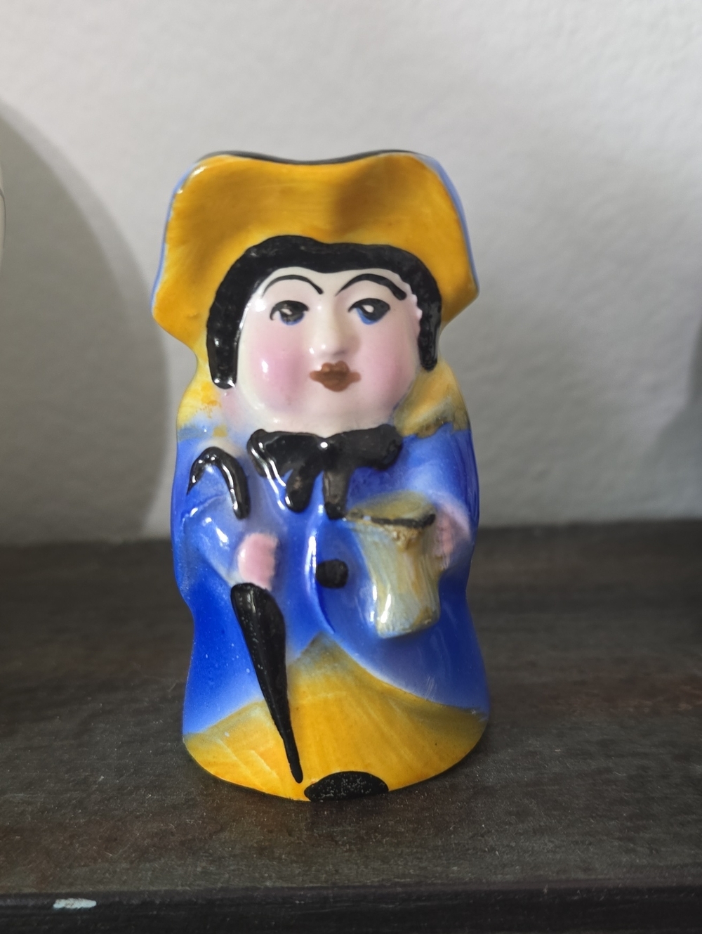 Vintage Longton Royal Art Pottery Lady Toby Jug Character Pitcher England 4 Inch